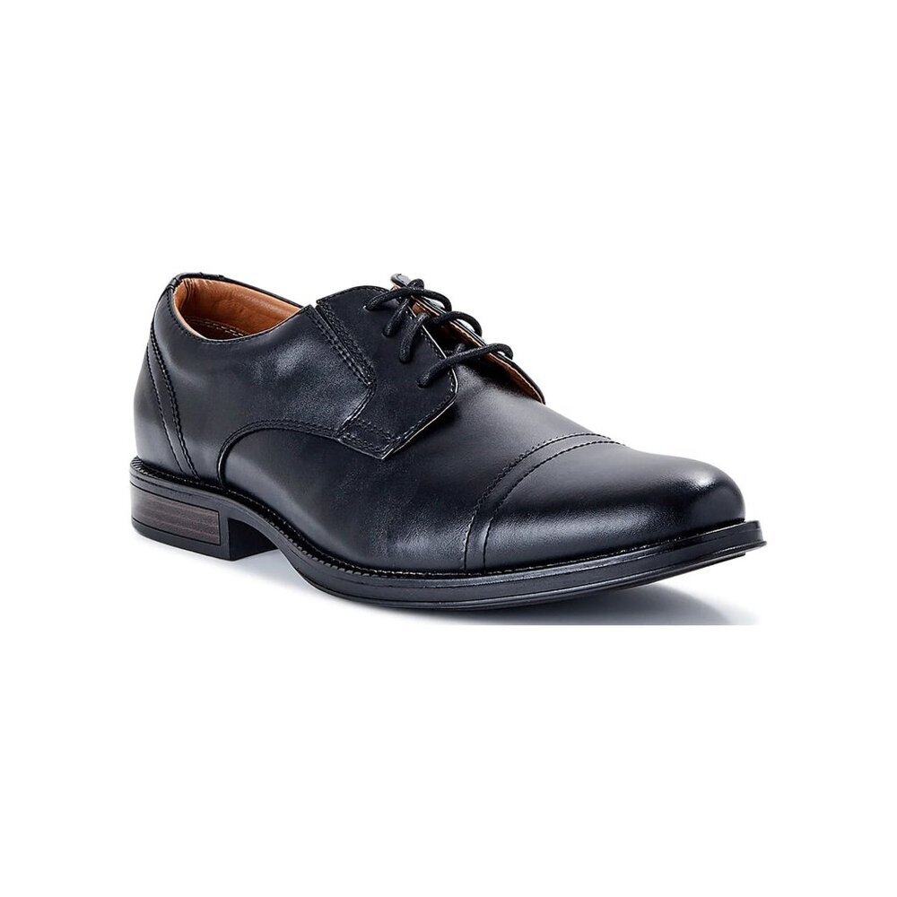 NEW George SZ 9W Mens Wide Width Branford Black Casual Comfort Dress Oxfords